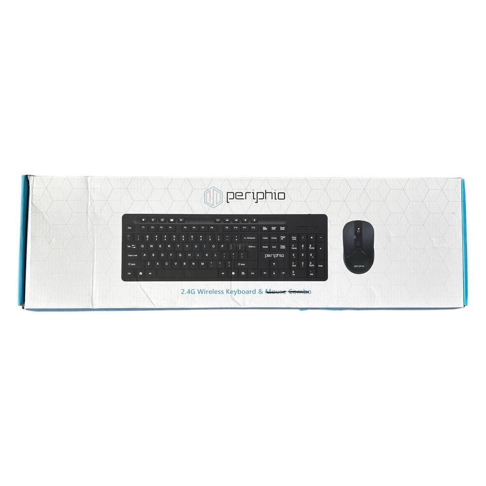 Periphio Wireless Keyboard (Mouse Not Included) 2.4G Slim Black in Original Box